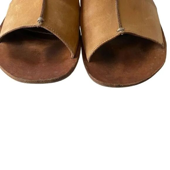 Gordon Rush Cognac Brown Luxury Comfortable Soft Quality Slip On Sandals SZ 9 main image 8
